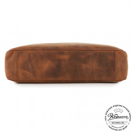  Кожаная деловая сумка "Марк" (коричневый крейзи) 